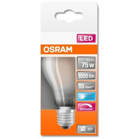 Lampadina Led Standard Vetro Smerigliato Variabile - 9w Equivalente 75w E27 - Bianco Freddo - Foto 1