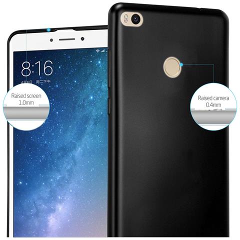 Custodia Compatibile Con Xiaomi Mi Max 2 In Nero Metallico - Coperchio Protettivo In Silicone Tpu Flessibile - Foto 2