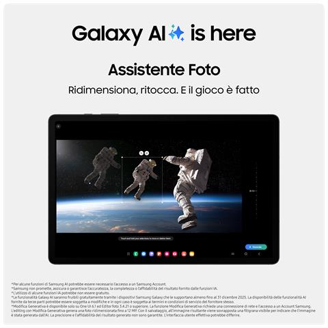 Tablet Galaxy Tab S9 5G Grafite 27.9" Qualcomm Snapdragon RAM 12GB Memoria MicroSD (TransFlash) +Slot MicroSD Wi-Fi - 5G Fotocamera 13Mpx Android 13 - Italia - Foto 2