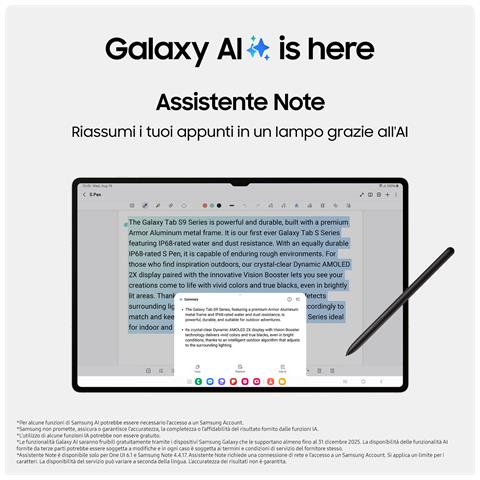 Tablet Galaxy Tab S9 5G Grafite 27.9" Qualcomm Snapdragon RAM 12GB Memoria MicroSD (TransFlash) +Slot MicroSD Wi-Fi - 5G Fotocamera 13Mpx Android 13 - Italia - Foto 10