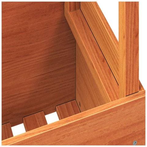 Tavolo Da Giardino Marrone Cera 100x50x75cm Legno Massello Pino - Foto 2