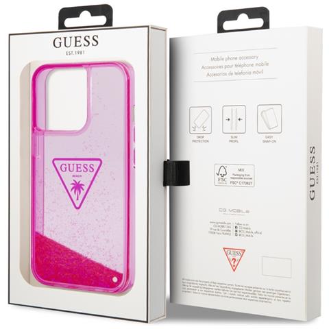 Cover Per Iphone 14 Pro Glitter Palm, Rosa - Foto 3