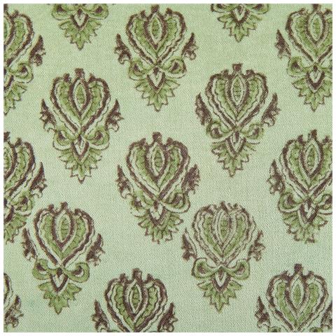 Cuscino Decorativo Rungia Cotone 45 X 45 Cm Floreale Stampa A Blocchi Verde - Foto 2