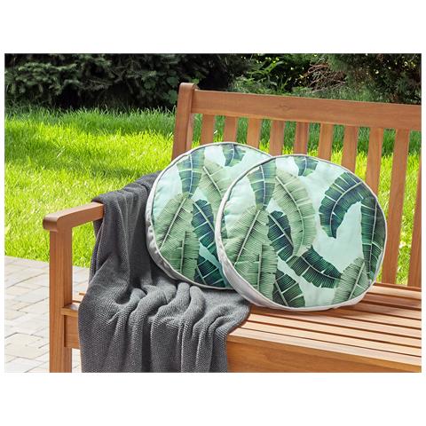 Set Di 2 Cuscini Poliestere Verde Boissano - Foto 1
