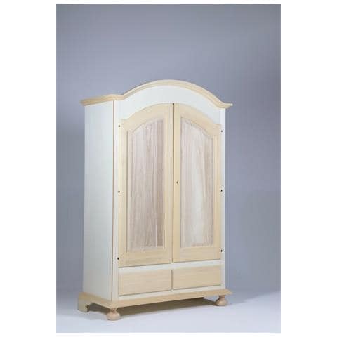 Armadio 2 Porte Cappello Sagomato Legno Grezzo 125x61x200 - Foto 1