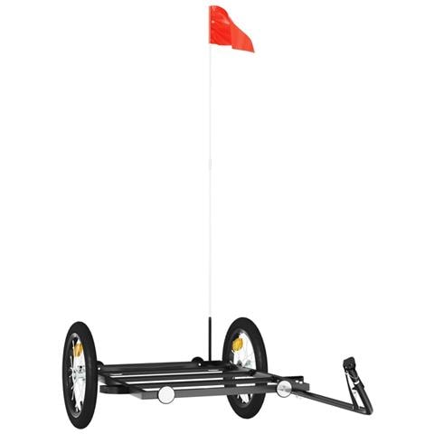 Rimorchio Da Bici Nero 126x63x34 Cm In Ferro - Foto 2