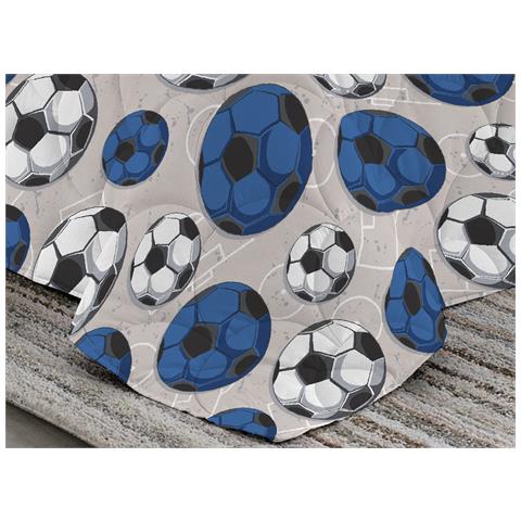 Trapunta Piumone Invernale Linea Pensieri Delicati Disegno Calcio Singolo Blu - Foto 5