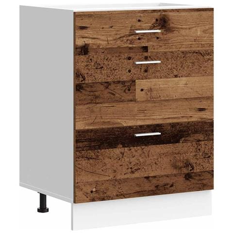 Base da Cucina “Lyon” Legno Vecchio in Legno Multistrato - Foto 1