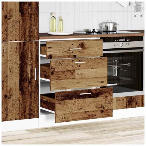 Base da Cucina “Lyon” Legno Vecchio in Legno Multistrato - Foto 10