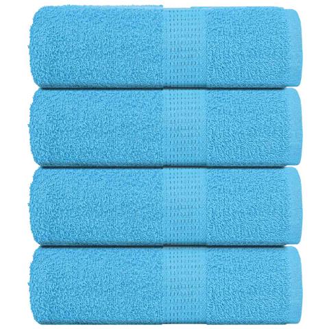 Asciugamani Sapone 4 Pz Turchesi 30x30 Cm 360 G/m 100% Cotone - Foto 1