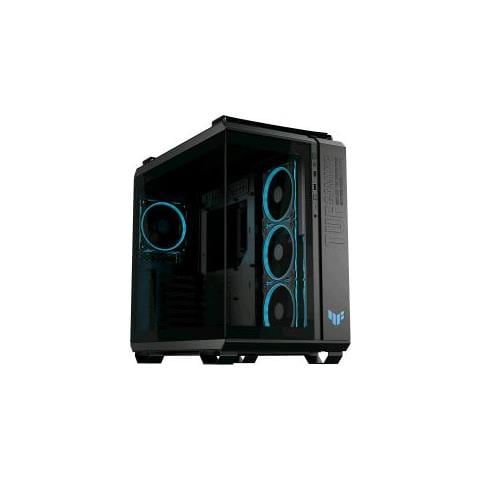 Tuf Gaming Gt502 Horizon Tg Argb Black Chassis A Doppia Camera Con Design Panoramico E Pannello In Vetro, 4 Ventole Argb Preinstallate, Porta Usb-c Ad Alta Velocita' Nero - Foto 1