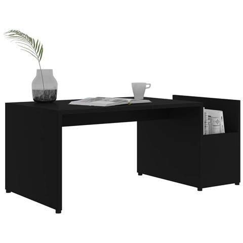 Lusso Casadino - Tavolino Da Salotto Nero 90x45x35 Cm In Legno Multistrato - Foto 2