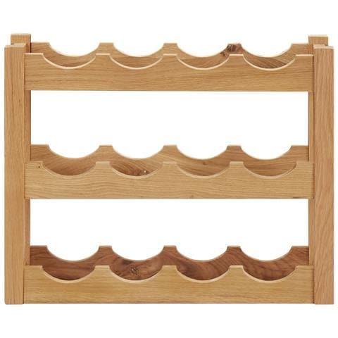 Cantinetta Per 12 Bottiglie 47x21x36 Cm In Legno Massello Di Rovere - Foto 1