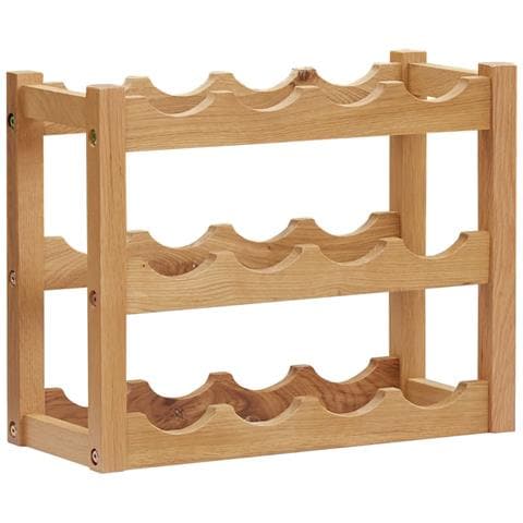 Cantinetta Per 12 Bottiglie 47x21x36 Cm In Legno Massello Di Rovere - Foto 2