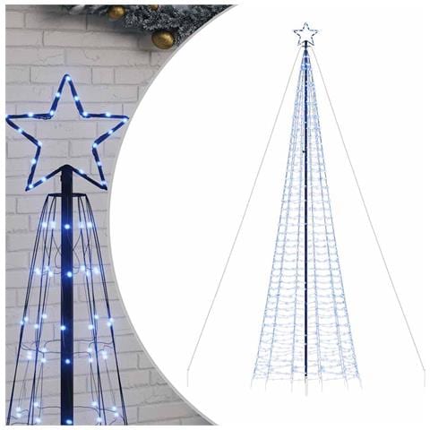 Albero di Natale a LED con Punte 1534 LED Blu 500 cm - Foto 1