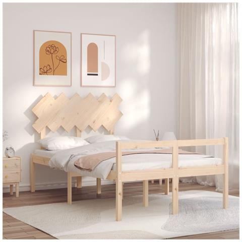 Letto per Anziani con Testiera Small Double in Legno Massello - Foto 2