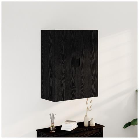 Armadio a muro Nero Rovere 69,5x34x90 cm in legno ingegnerizzato - Foto 2