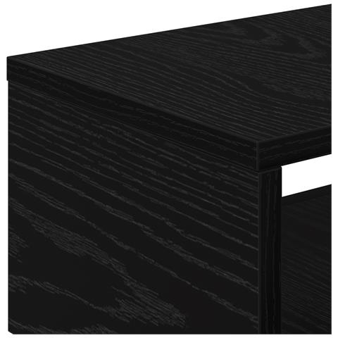 Armadio da Bagno Slim con Ruote in Rovere Nero in Legno Ingegnerizzato - Foto 9