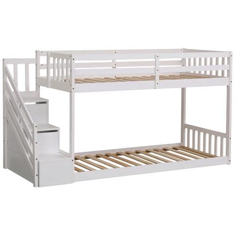 Letto A Castello Per Bambini 190x90cm Bianco Celestine - Foto 1