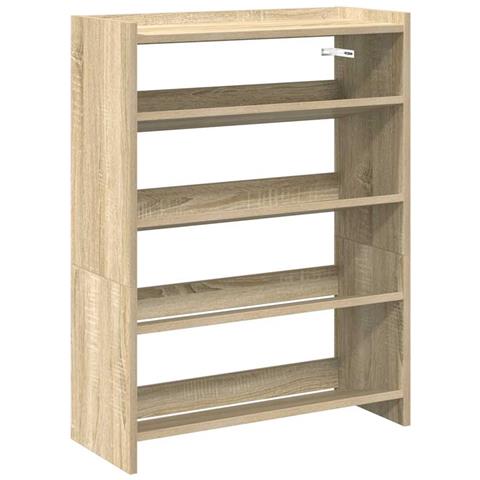 Scarpiera Rovere Sonoma 60x25x81 cm in Legno Multistrato - Foto 1
