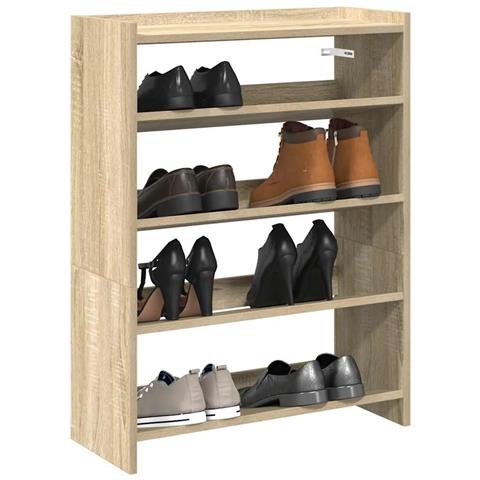 Scarpiera Rovere Sonoma 60x25x81 cm in Legno Multistrato - Foto 2