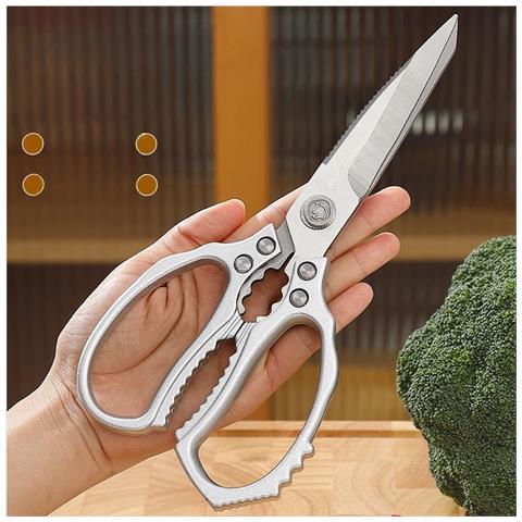 Forbici Da Cucina Multifunzionali In Acciaio Inox Per Ossa Di Pollo - Cesoie Per Pollame Resistenti Silver - Foto 2