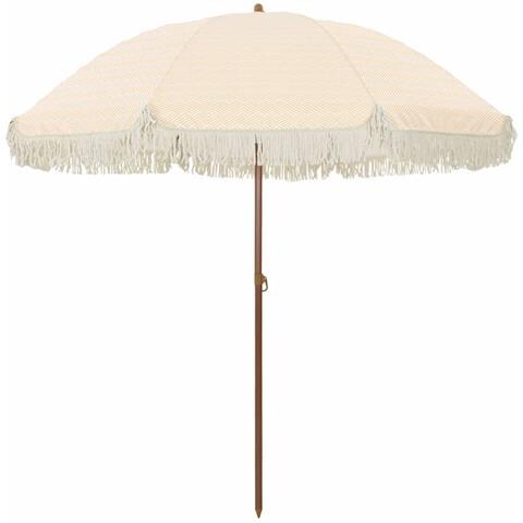 Ombrellone Giallo e Bianco Ø 205 x 209 cm Acciaio - Foto 1