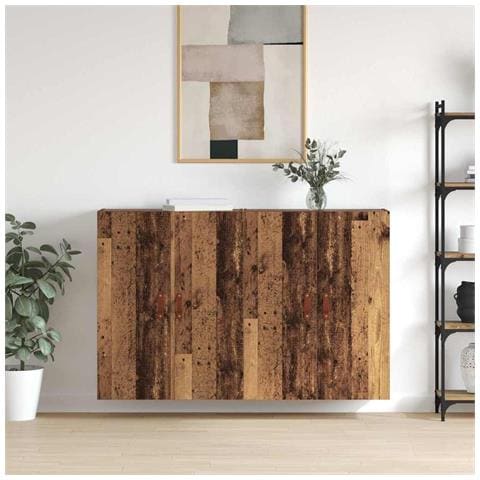 Armadi da Muro 2 pcs Legno vecchio 69.5 x 34 x 90 cm - Foto 2