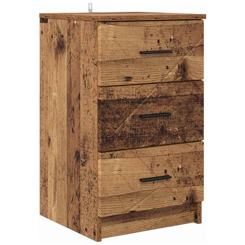 Armadio da Notte con cassetto Legno vecchio 38 x 38 x 66 cm - Foto 1