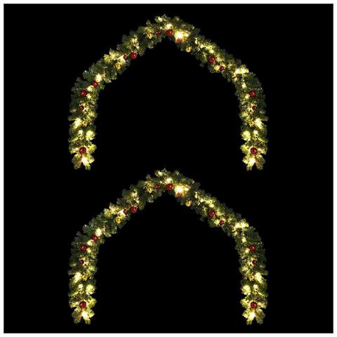 Ghirlanda di Natale with 600 LEDs 2 pcs Verde 40 m PVC - Foto 2