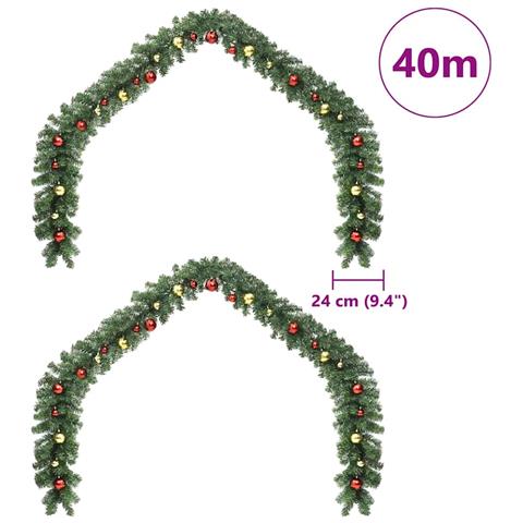 Ghirlanda di Natale with 600 LEDs 2 pcs Verde 40 m PVC - Foto 7