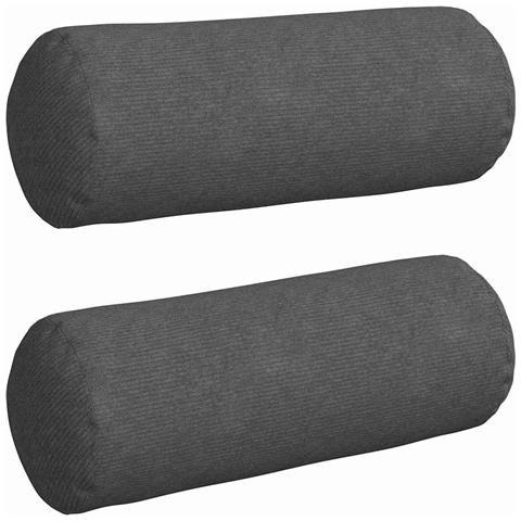 Cuscini a rullo 2 pcs Grigio scuro Ø 25 x 70 cm - Foto 1