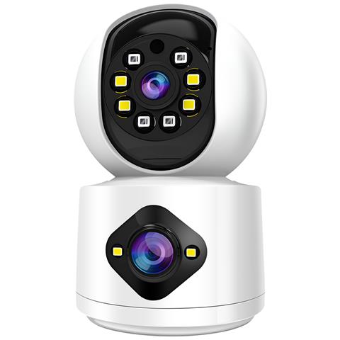 Telecamera Di Sorveglianza Interna Full Hd 1080p Motorizzata Connessa Wi-fi, Bianco / Nero - Foto 1