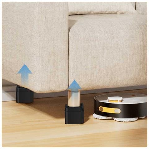 Alza Mobili Quadrati Neri - Rialzo Di 5cm - Set Di 4 [80x80x50mm] - Estensori Impilabili Per Letti, Divani E Tavoli - Foto 2
