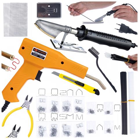 Lutatrice Per Plastica Con Set Di Reti E Graffette - Design Ergonomico, 200 Graffette, 800 Pezzi, Alta Resistenza, Uso Universale - Foto 1