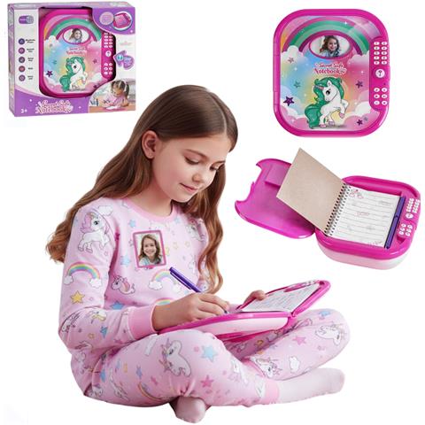 Diario con codice, taccuino A5, segreto, magico, password, unicorno, inglese - Foto 4