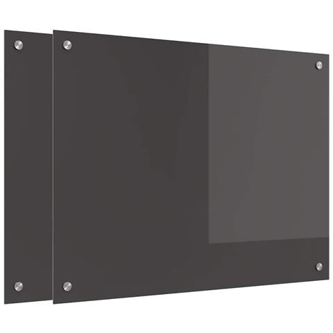 Rivestimento da Cucina 2 pcs Grigio scuro 80 x 60 cm - Foto 1