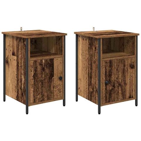 Armadio da Notte 2 pcs Legno vecchio 40 x 42 x 60 cm - Foto 1