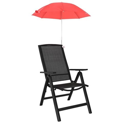 Ombrello con morsetto 2 pcs Rosso mattone Ø 105 x 86 cm - Foto 2