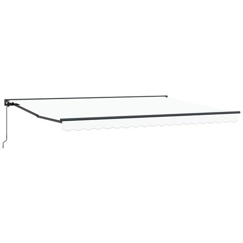 Tenda retrattile manuale Bianco 5 × 3,5 m - Foto 1