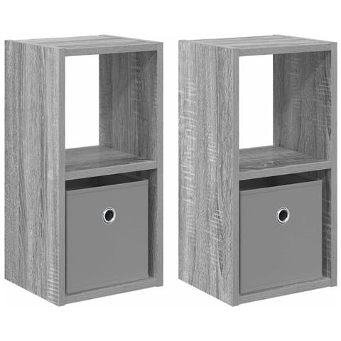 Comodino con cassetto 2 pcs Grigio Sonoma 25,5 x 22 x 49,5 cm - Foto 1