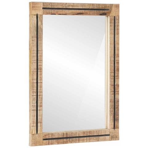 Specchio Montaggio a parete Marrone e Nero 70 x 50 x 3 cm Vetro - Foto 1