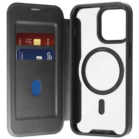 Custodia In Pelle Con Flap E Scomparto Per Carte Iphone 16 Pro - Nera - Foto 1