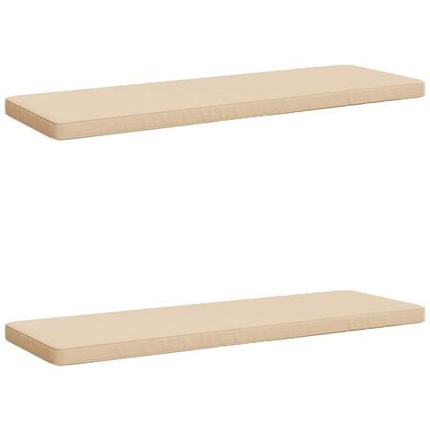 Cuscini per Panchina a 2 Pezzi VUGHT 2 pz 100% Poliestere Crema - Foto 1