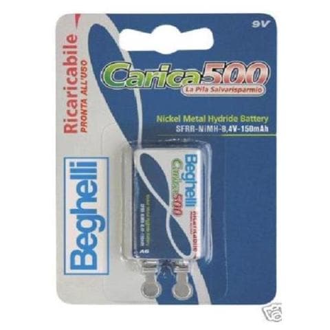 Batteria Ricaricabile Transistor Ni-Mh 9 V Block 150 Mah - Carica 500 - Foto 1
