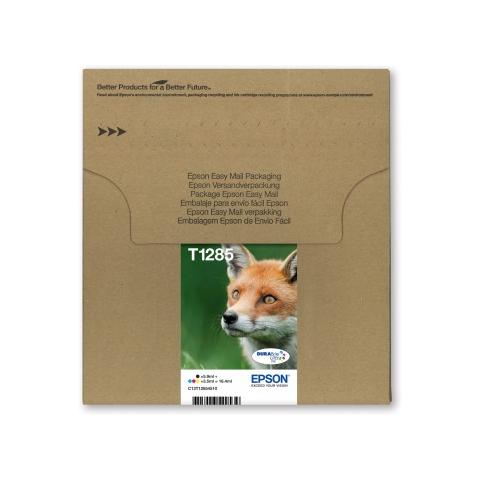 C13T12854510 Cartuccia Ink Originale Nero Ciano Magenta Gialla per Epson Stylus S22 SX125 SX235W Capacità 865 Pagine Blister 4 pezzi - Foto 1