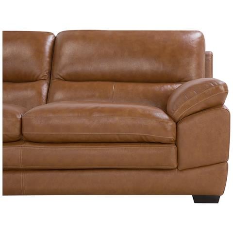 Set Divano E Poltrona In Pelle Ed Ecopelle Marrone Horten - Foto 21