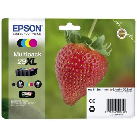 Multipack Originale Epson T2996 Per Epson Expression Home Xp235 Xp332 Xp335 Xp432 Xp435 29xl C13t29964010 Capacita' 30,5ml - Foto 1