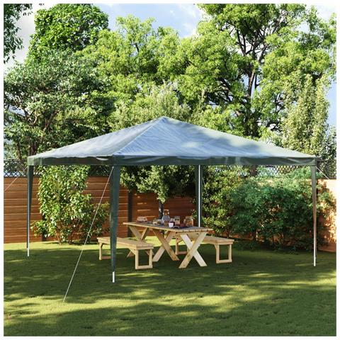 Gazebo Professionale 4x4 m Verde 90 g /m² - Foto 7