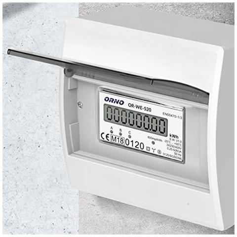 We-520 Elettricit Meter Guida Din Per 3 Fasi Sistemi Con Mid Certificato 0.25a - 80a. 3 X 230v 400v 50 60hz 800 Imp Kwh - Foto 4